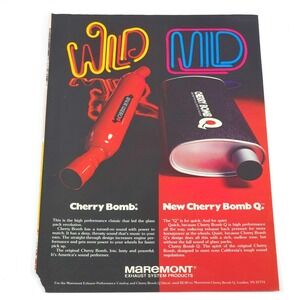 Cherry Bomb VTG Advertising Print Ad Maremont Exhaust Promo Art Upcycled Decor